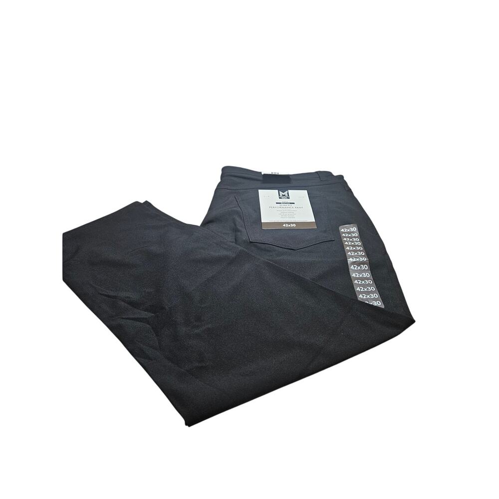 Members Mark Benton Slim Fit Performance Pants Navy Size 42x30